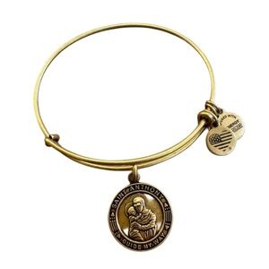 Alex and Ani Gold Saint Anthony Guide My Way Charm Bracelet